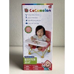 Cocomelon Fold N Go Booster Seat with Tray Feeding Chair for Babies BPA Free NEW